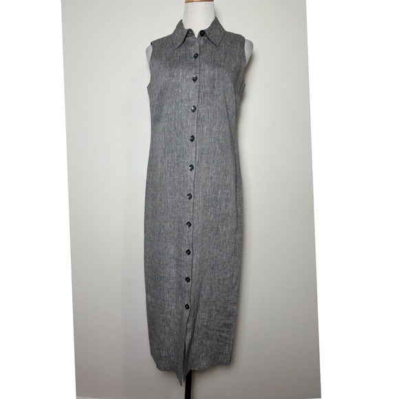 Talbots Dresses & Skirts - Talbots VTG Irish Linen Maxi Shirt Dress 8P Lined Quiet Luxury Summer Staple